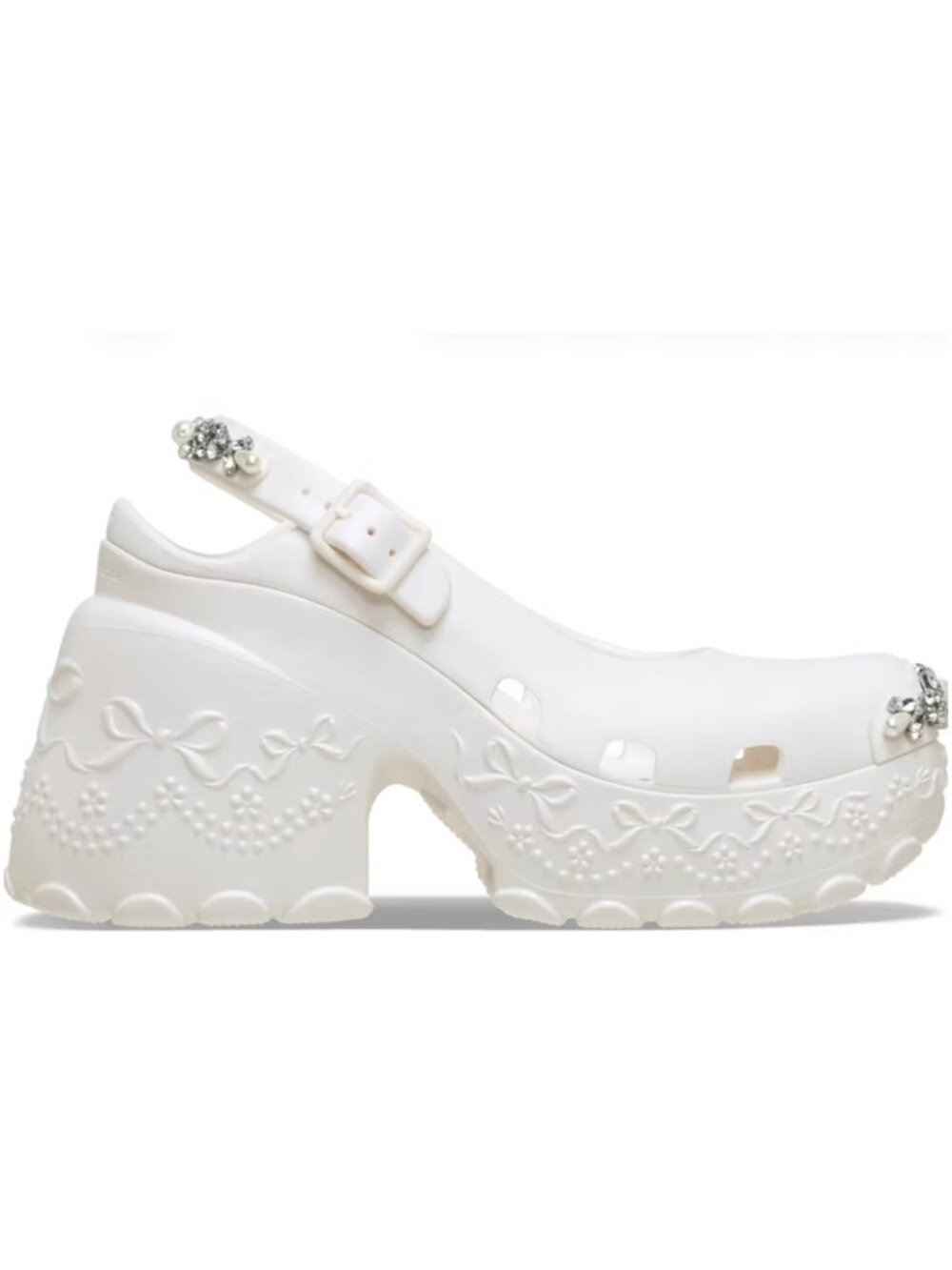 Simone Rocha Oyster (Women's) Crocs Ballerina Platform Clog